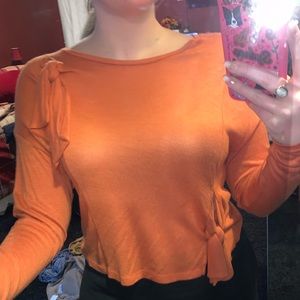 Orange Zara top with bows